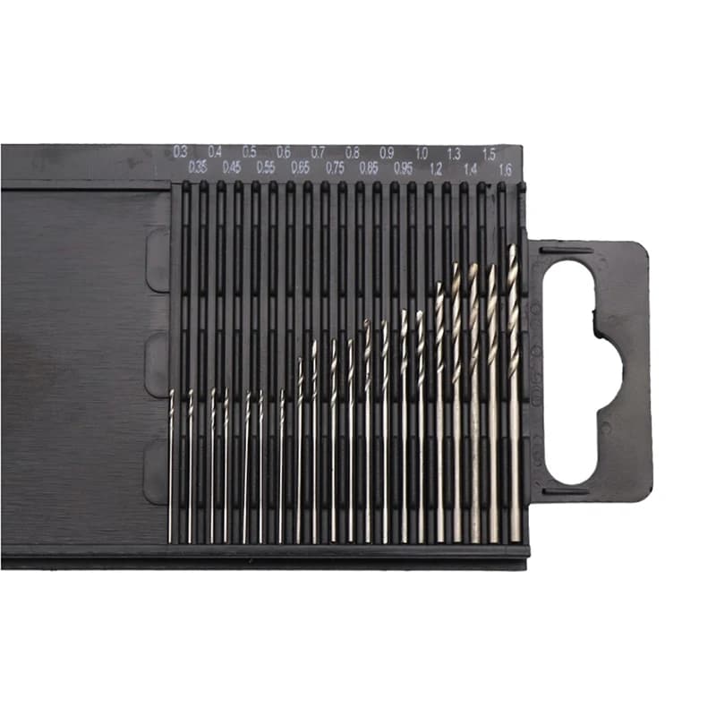Set di 20/25 Pezzi di Mini Punte da Trapano in Plastica PVC per Lavorazione del Legno e Circuiti Stampati, 0.3-1.6mm/0.5-3.0mm