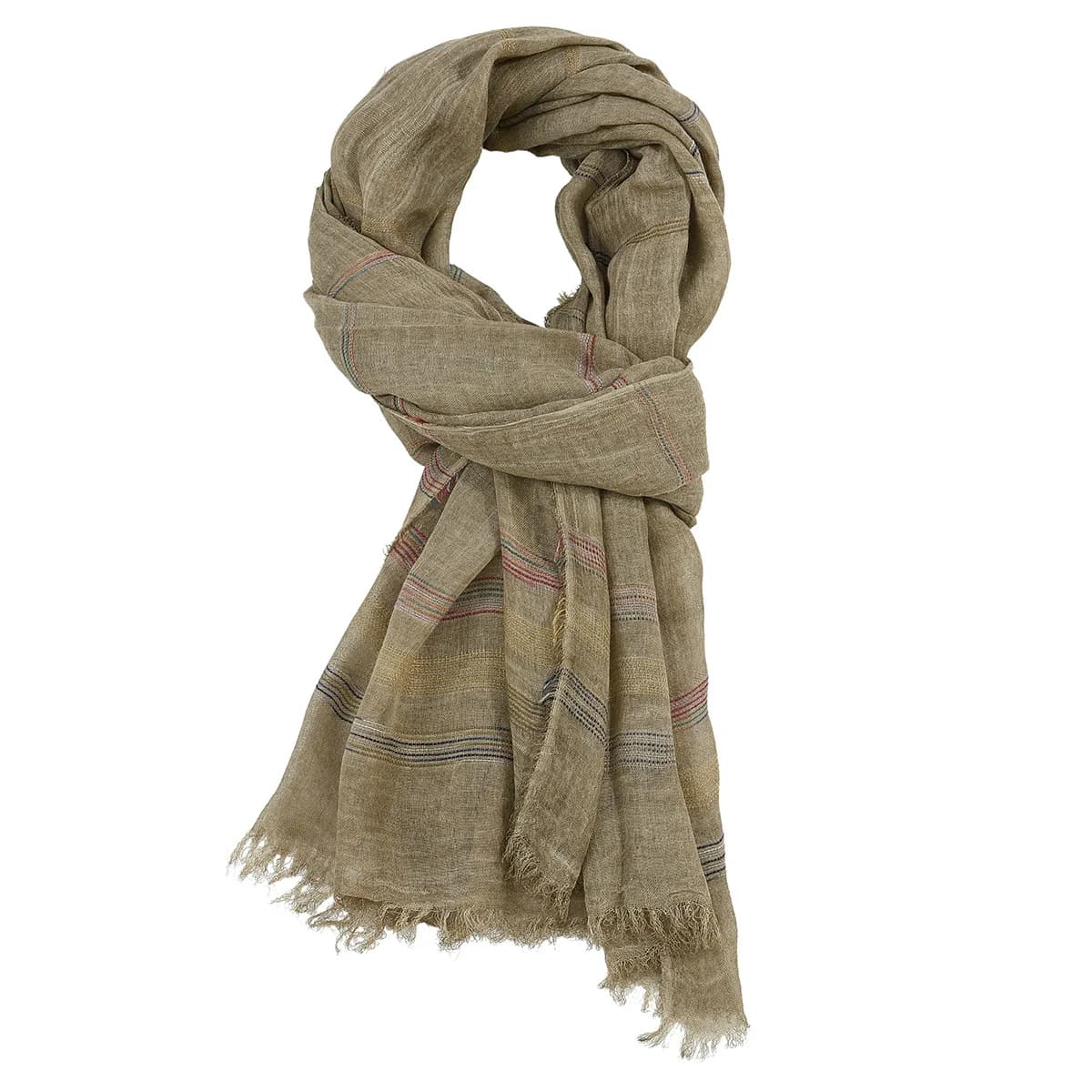 Moda Uomo Sciarpa di cotone e lino Sciarpe da uomo a righe tinte in filo Nappa Scialle lungo Autunno Inverno Accessori maschili Bufanda Wraps