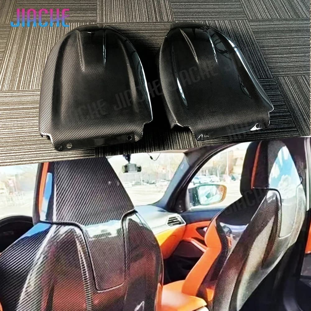 Coperture posteriori per sedili interni auto in fibra di carbonio a secco Accessori per BMW M2 M3 M4 M8 X3M X4M G80 G82 F97 F98 2019-2024