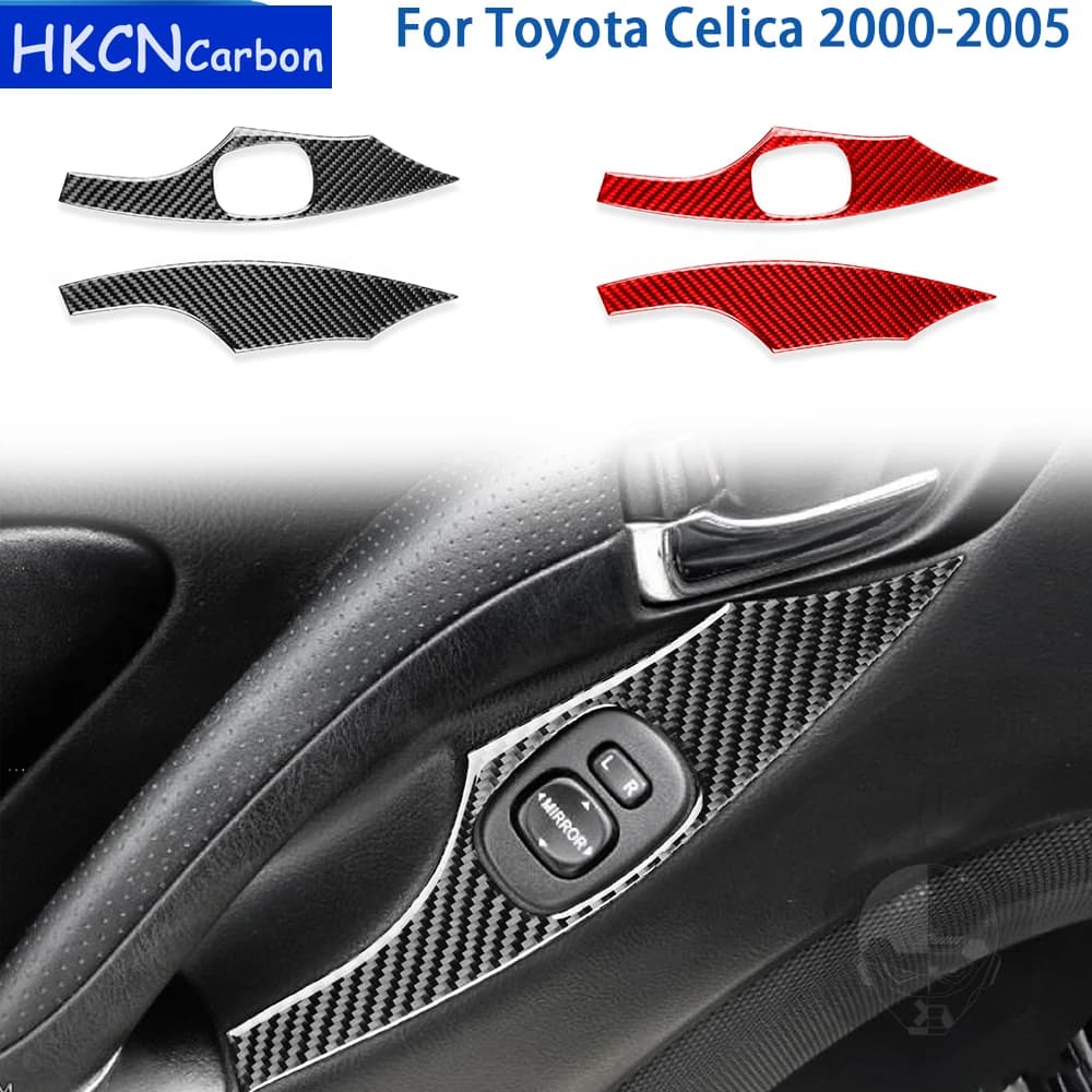 Per Toyota Celica 2000 2001 2002 2003 2004 2005 Accessori Auto In Fibra di Carbonio Porta Interna Pannello di Rivestimento Adesivo
