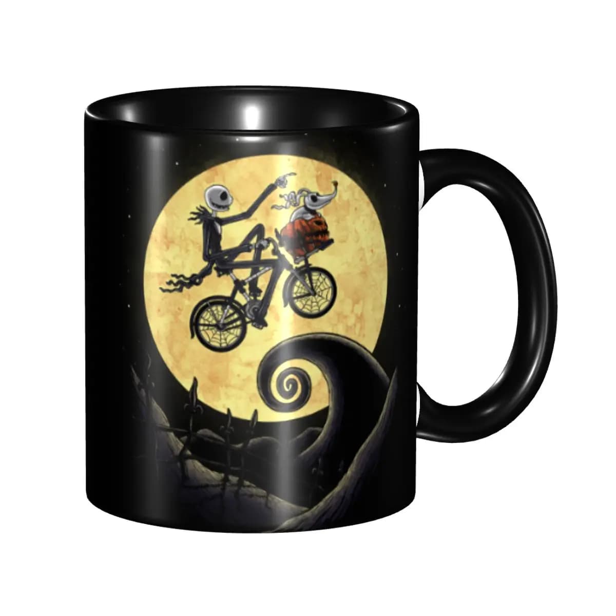 Nightmare Mug Before Christmas Custom, Ceramic Mug with Jack Skellington, Creative Gift for Halloween