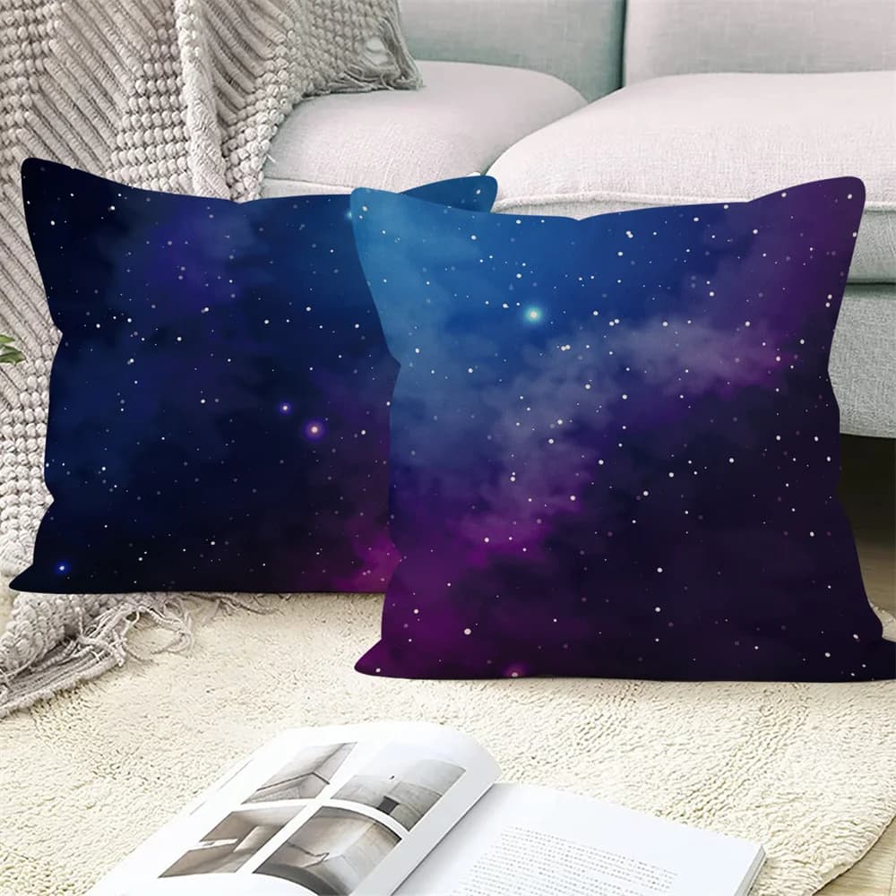 Cielo stellato tramonto paesaggio naturale federa spazio cosmico fodera per cuscino decorativo divano cuscino per auto