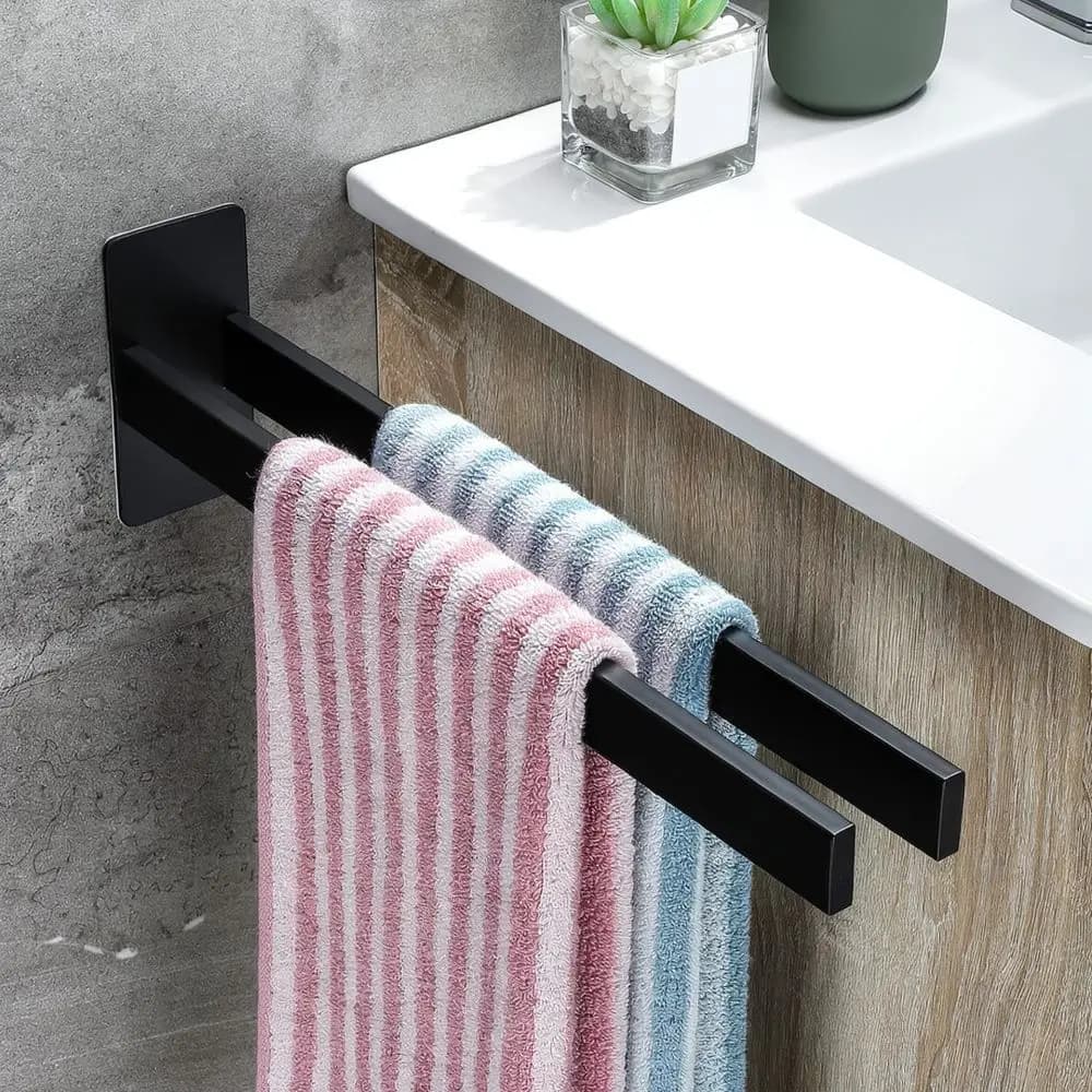 Self Adhesive Bathroom Towel Bar For For Kexiang Stainless Steel Wall Mounted Organizer Rack Punch Free Modern Storage Holder