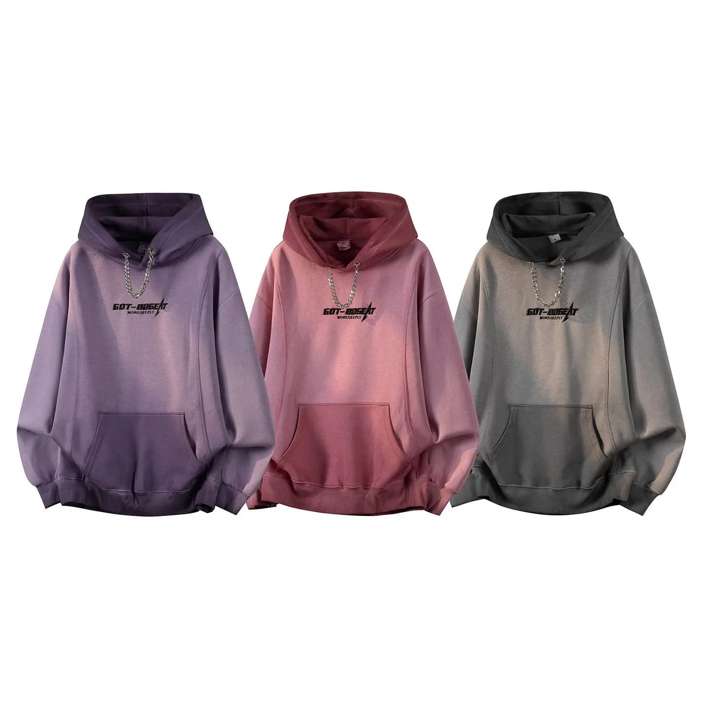 Felpa con Cappuccio da Uomo Stile Americano Lavato Primaverile, Felpa Pesante con Stampa Lettere di Tendenza, 340G Cotone Poliestere