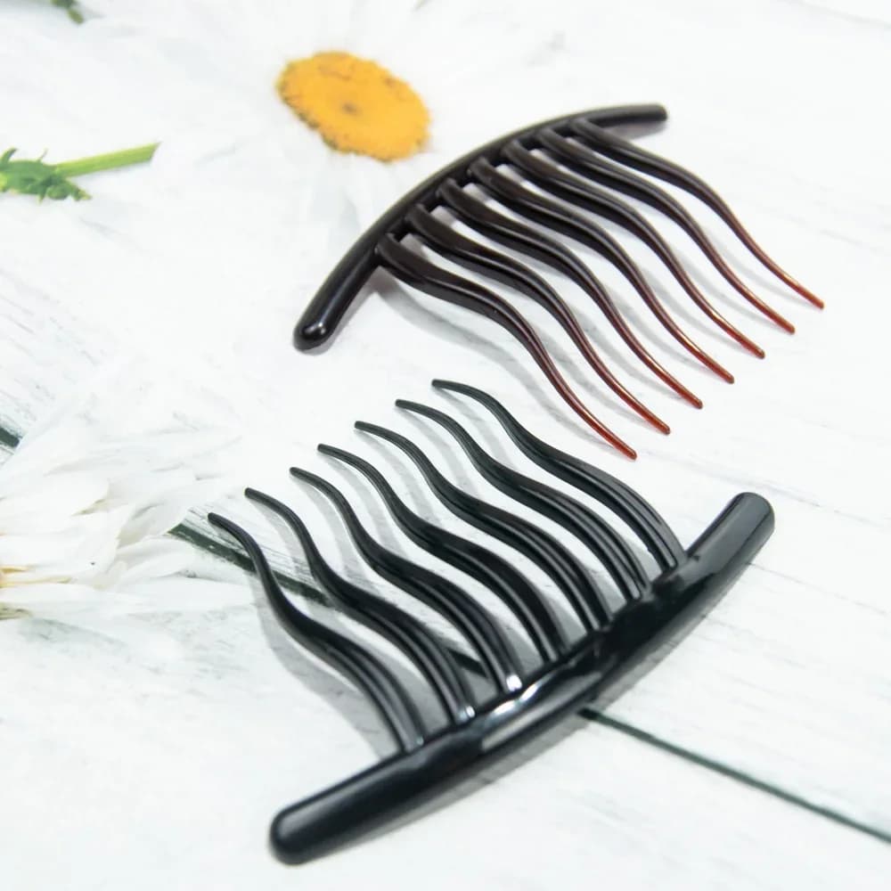 Simple Black Hair Comb Clip Volume Inserts Hair Comb Clip Hairpins Women Girls Hair Fork Hair Styling Tools Hair Accessories