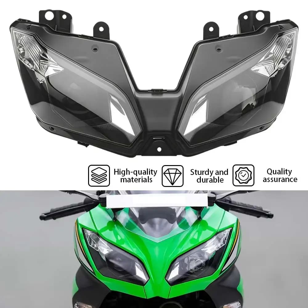 Motorcycle Headlight Lamp Assembly Housing Head Lamp Fit For Kawasaki Ninja 300 2013 -17 Versys 650 1000 2015-2021