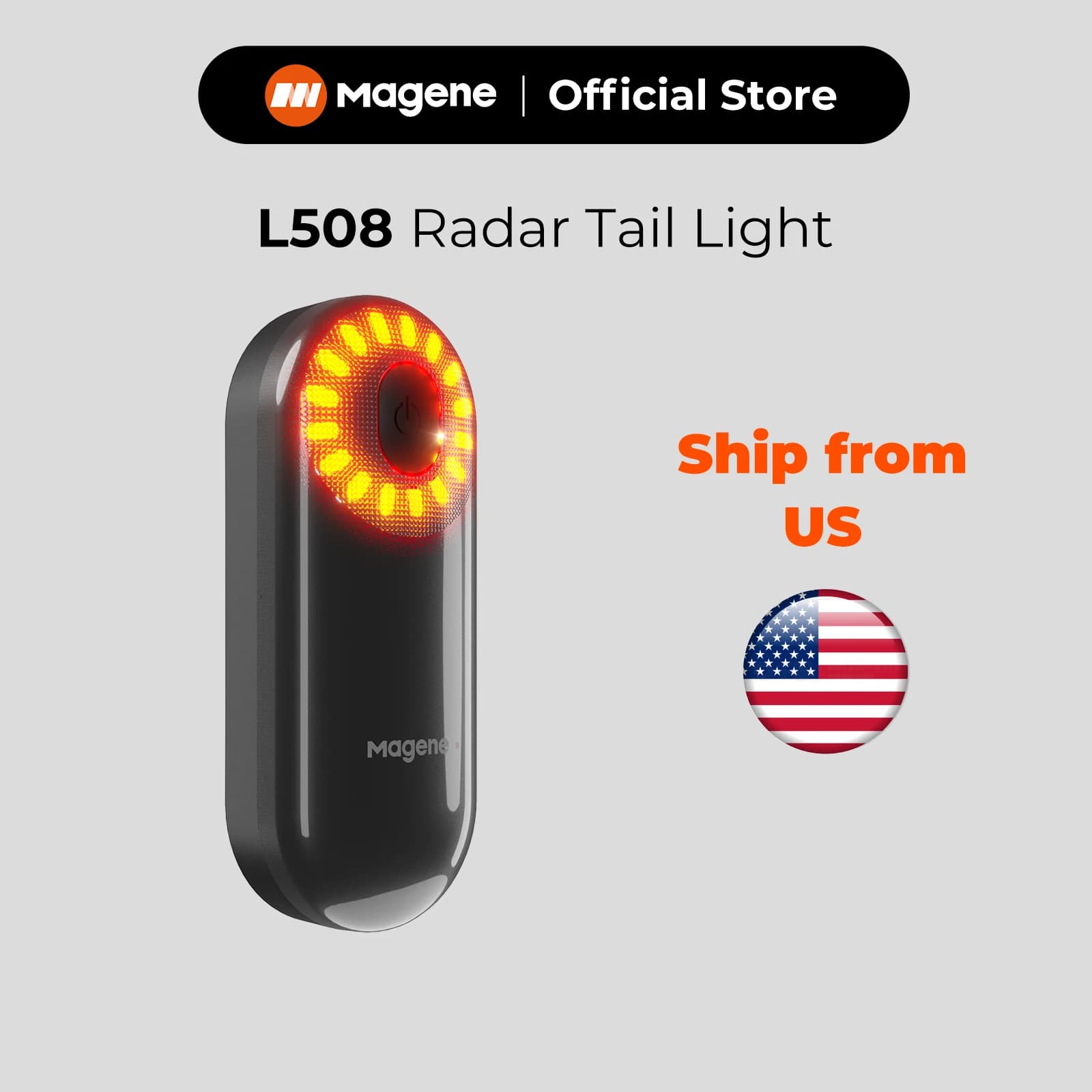 Magene L508 Radar per bici Fanale posteriore Lampada di rilevamento del freno posteriore per bicicletta Fanale posteriore per ciclismo a LED impermeabile