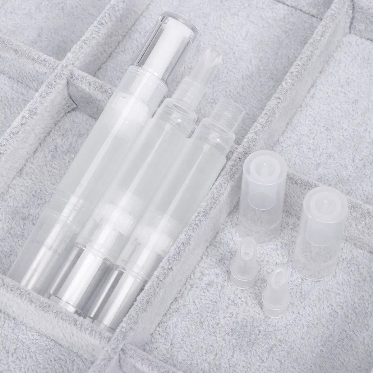 Set di 3 Penne per Doppia Palpebra con Design Rotante, Strumento di Trucco a Lunga Durata, Pennello in Plastica Trasparente Portatile per Occhi Precisi