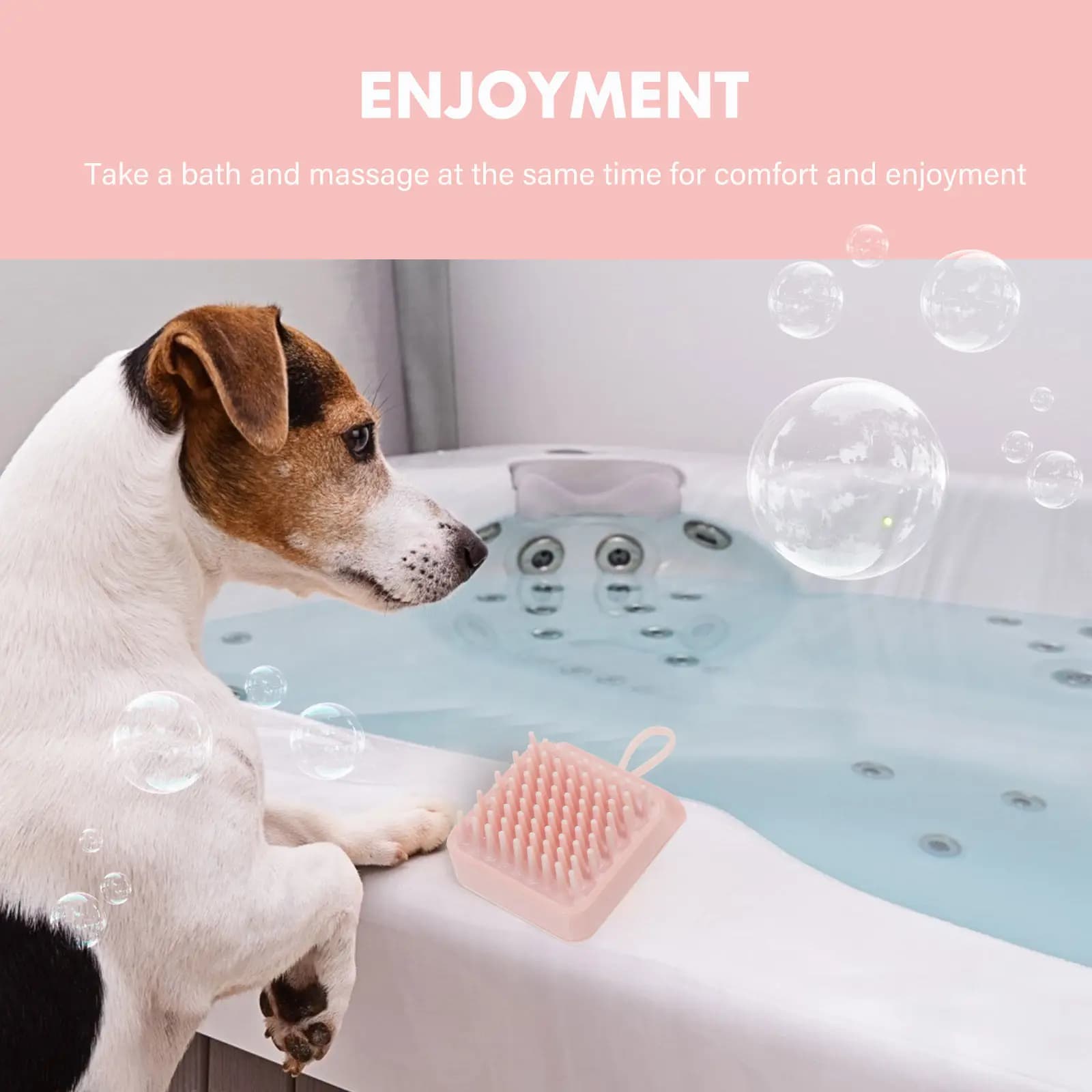 2 Pezzi Spazzola per Doccia per Animali Domestici, Pettine Resistente per la Toelettatura e il Bagno, Strumento Districante per Pelo di Cani e Gatti, Favorisce il Relax e il Miglioramento della Circolazione Sanguigna