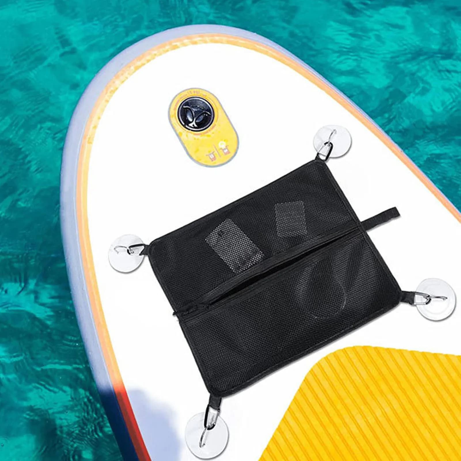 Borsa per Paddle Board con Tasche in Rete, Moschettoni, Ventose in Gomma, Borsa Portatile per Kayak e Tavole da Paddle