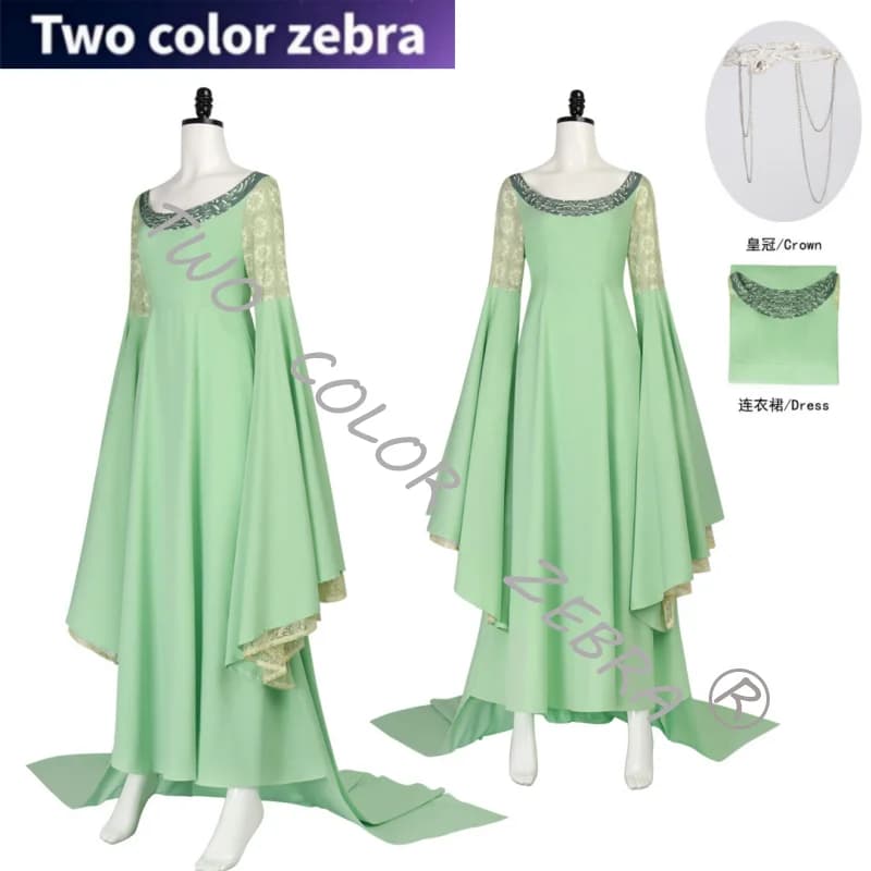 Costume da Cosplay di Arwen dal Signore degli Anelli, Abito da Sera, Uniforme per Halloween, Carnevale, Feste, Maniche Lunghe, Stile Medioevale e Rinascimentale