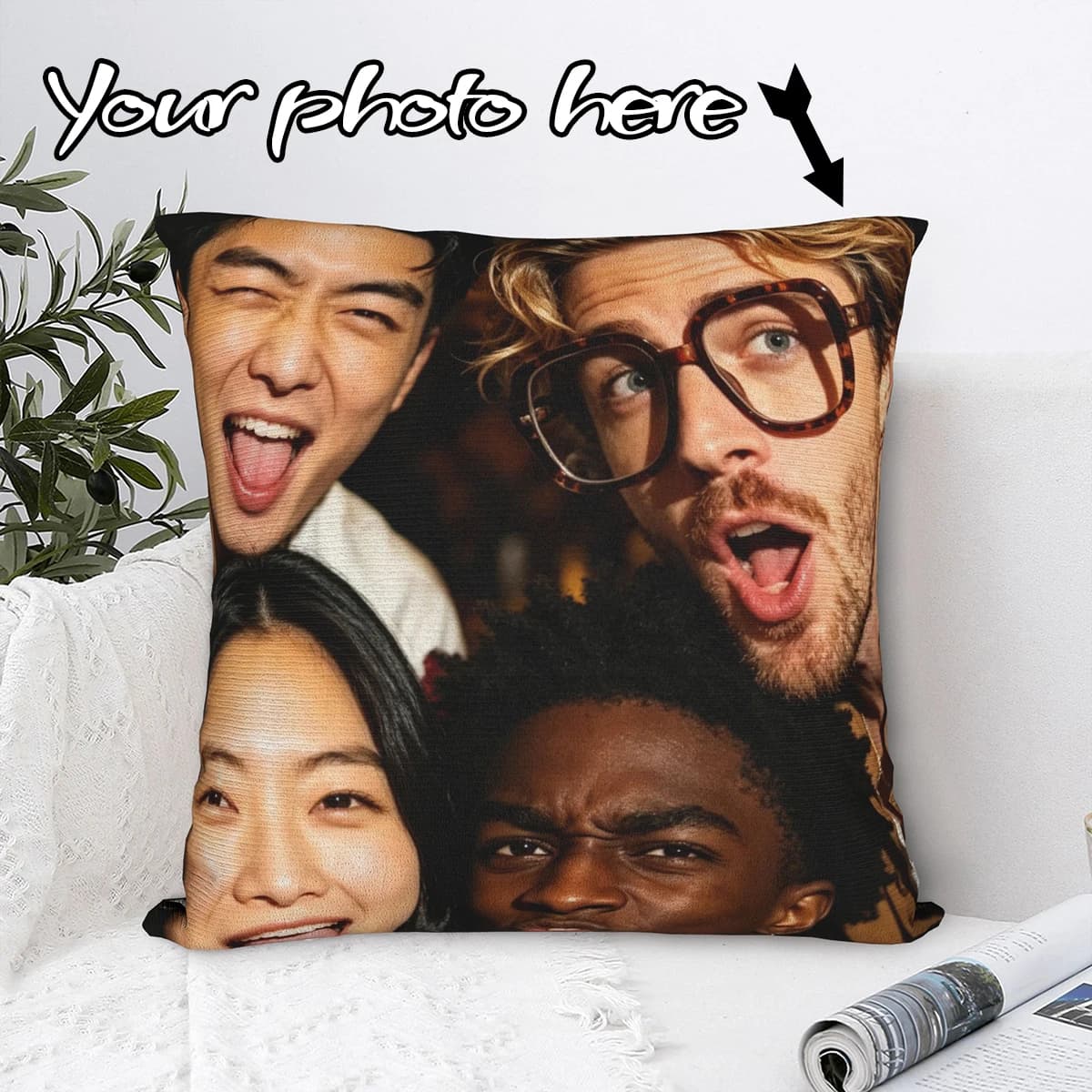 Customized Memorial Soft Throw Pillow Cover Personalized Wedding Keepsake Custom Design for Home Decor