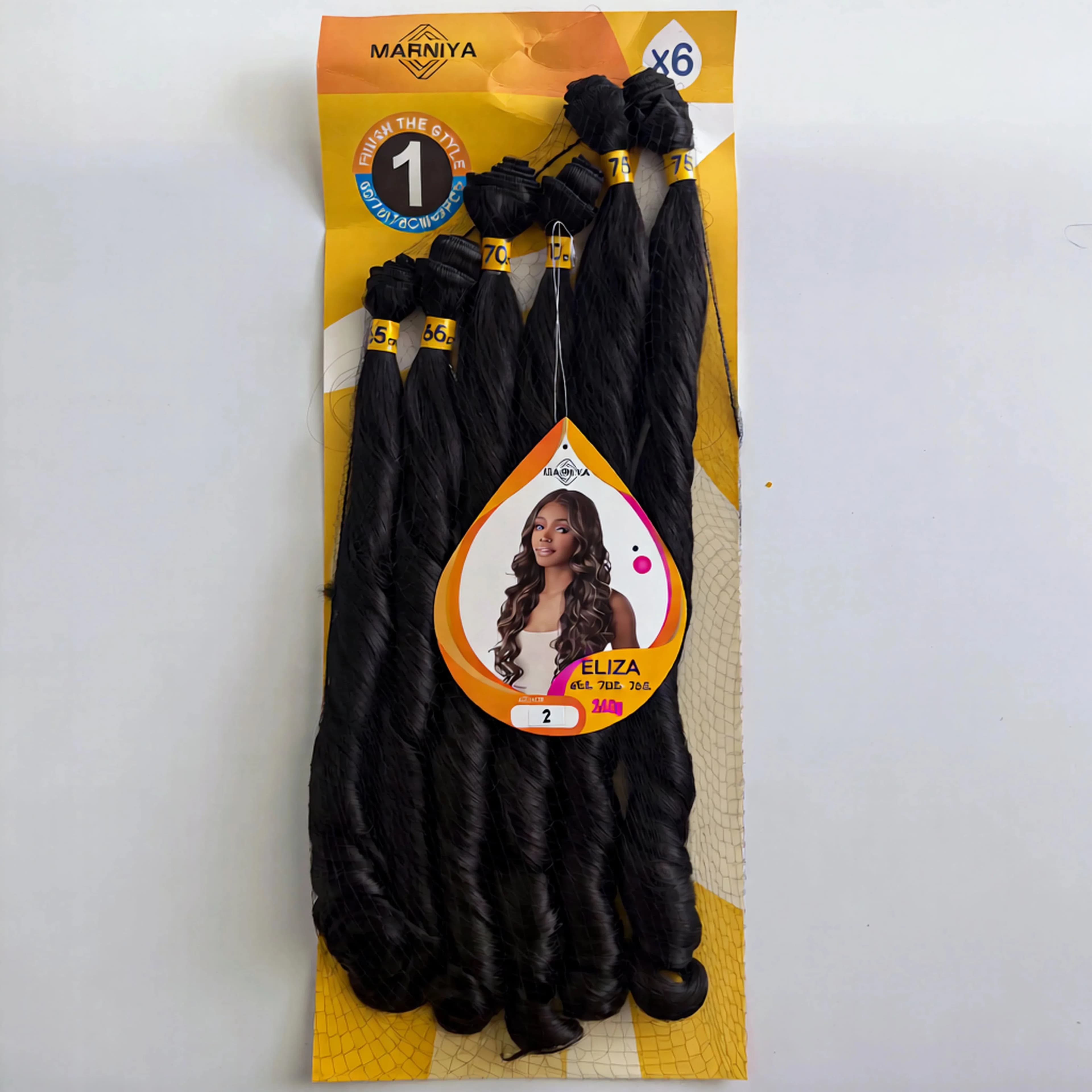 MARNIYA ELIZA Water Wave Crochet Hair 6 Packs 240g Ombre Wavy Braiding Hair synthetic
