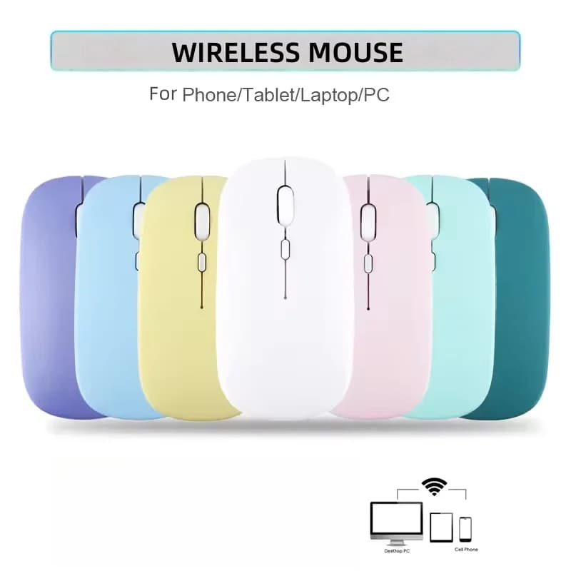 Mouse wireless compatibile con Bluetooth Mouse ergonomico silenzioso portatile per computer iPad Laptop Tablet Telefono Mouse da gioco per ufficio