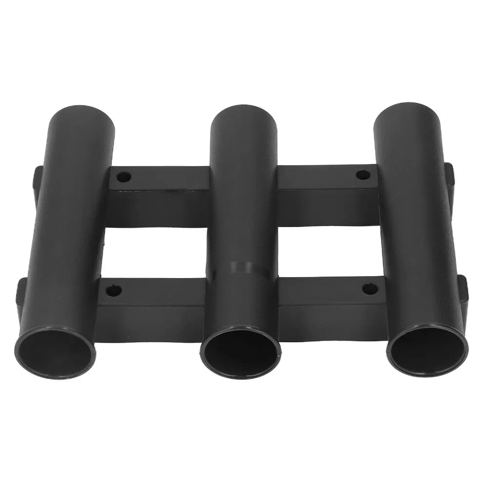 Portacanne da Pesca Portatile in ABS con 3 Tubi e 4 Viti, Supporto per Canne da Pesca, Staffa per Canne da Pesca per Kayak