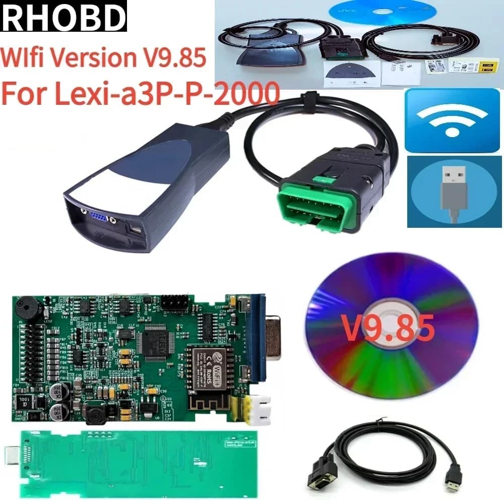 2025 WIFI per LexiA3 PP2000 DiagboxV9.85 Strumento per auto USB Universale PSA XS Evolution Professionale per Ci-rt /Pouge LeXIA-3 FW921815C