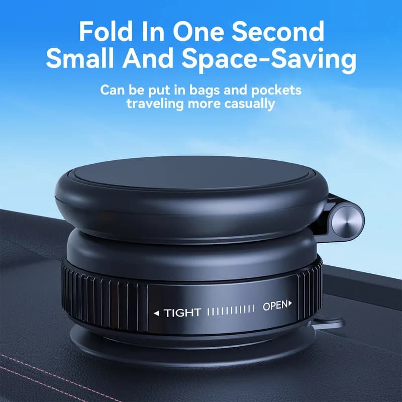 New Car Cell Phone Holder with Powerful Vacuum Adhesive, Foldable And Retractable Magnetic Fixation Vehicle Mount Support