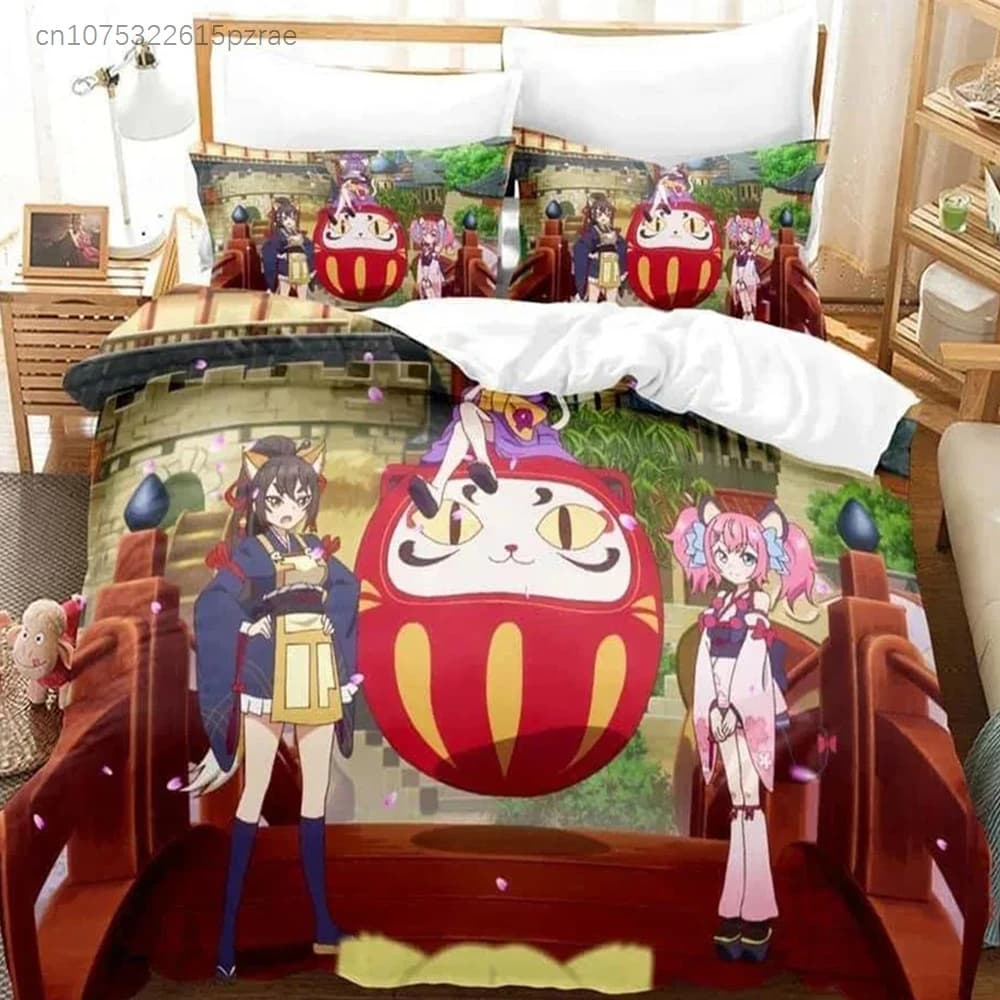 3D Kawaii Cute Girls Show By Rock! Bedding Set Duvet Cover Sheet Printed Pillowcase Bed Full Queen King Size Comforter Bedroom