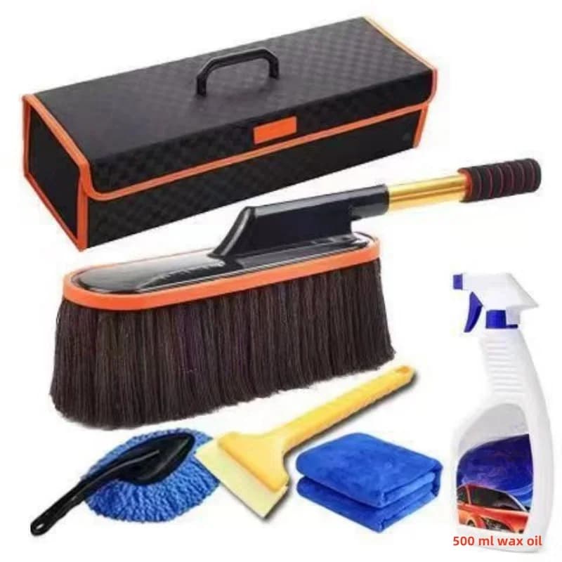 Per spazzola retrattile per cera di cotone per auto, mop per pulire la polvere, spazzare la polvere, set di strumenti per lavaggio auto