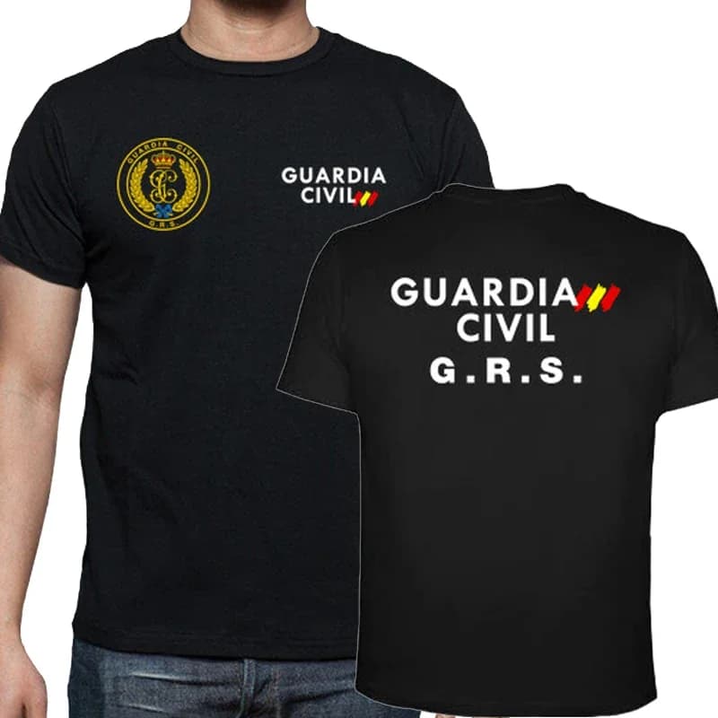 T-shirt Camiseta spagnolo Guardia Civil Gar Insignia. Maglietta da uomo con scollo a o manica corta in cotone Premium nuova maglietta S-5XL homme
