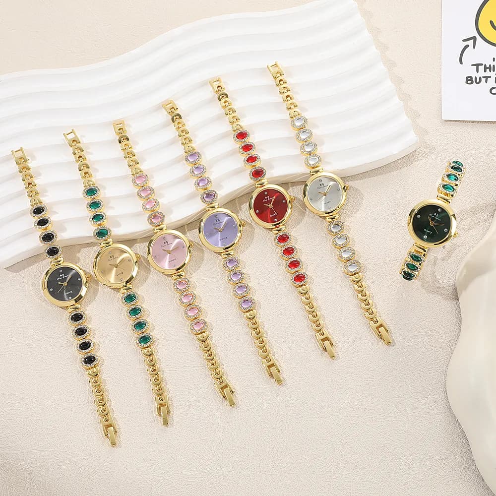 Nuovo Orologio da Donna con Decorazioni in Strass, Cinturino in Metallo, Orologio Sportivo Personalizzato Non Digitale per il Tempo Libero