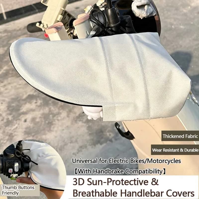 2 pieces of summer sunshades for trams and gloves for handlebars, sun gloves for electric vehicles, motorcycle seat cover