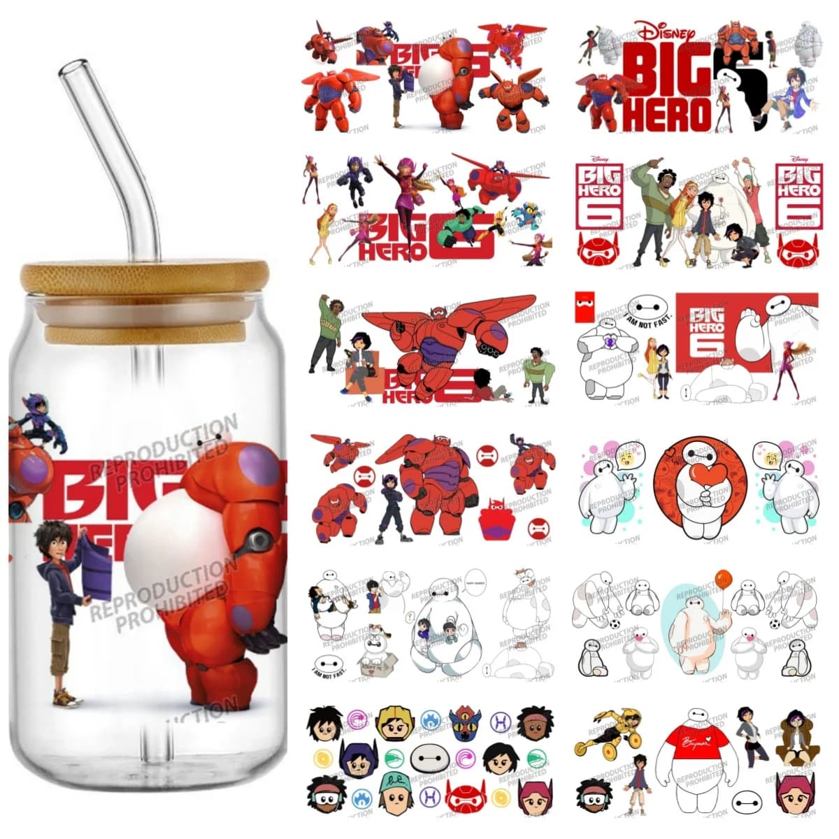 Adesivi transfer UV DTF per design di robot medicali, fai da te, per bicchieri Libbey da 16 oz, impermeabili, decorazioni per tazze.