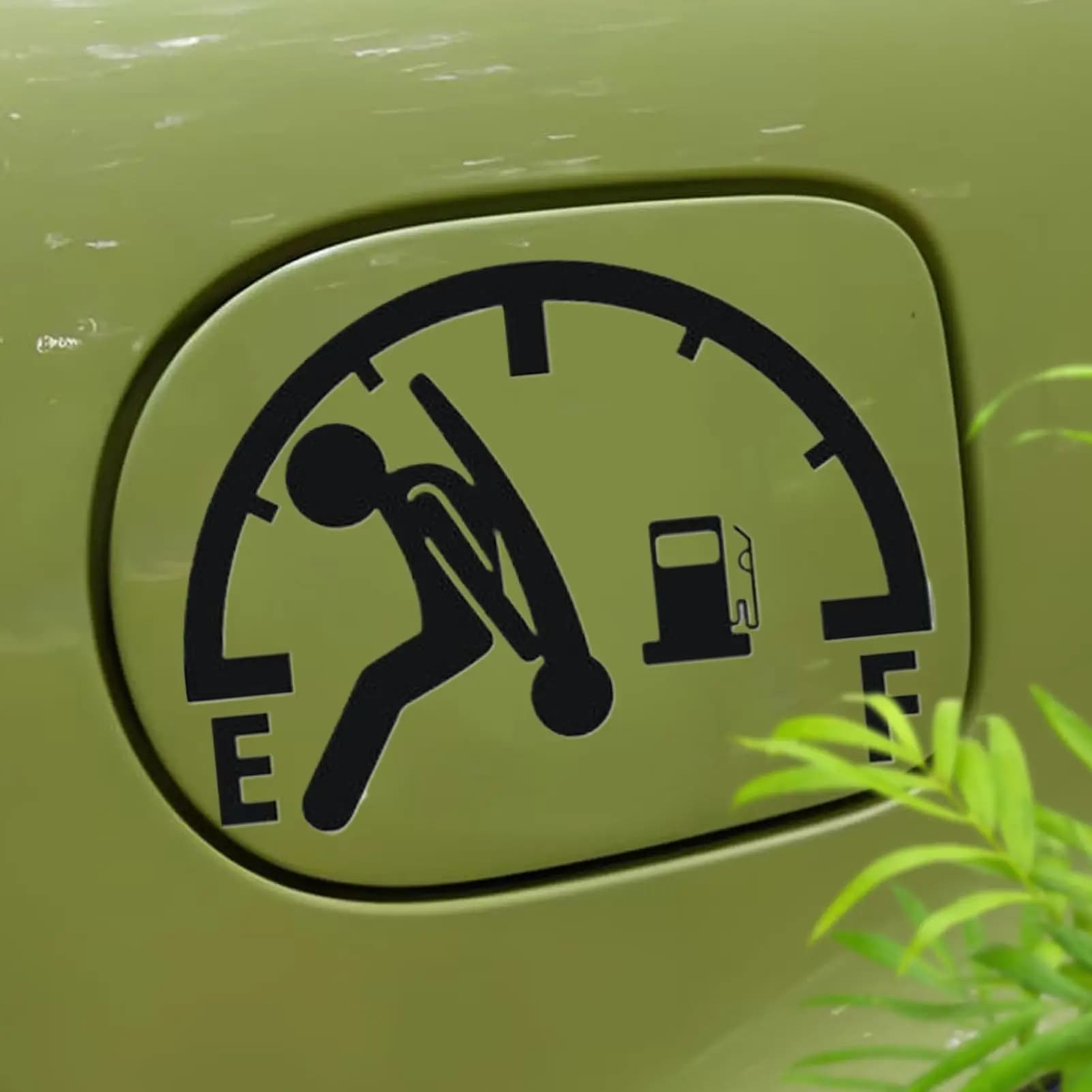 Adesivi per auto Adesivi riflettenti per tappo serbatoio auto Decalcomania Segno esterno impermeabile Adesivo per puntatore serbatoio auto divertente Decorazione automatica