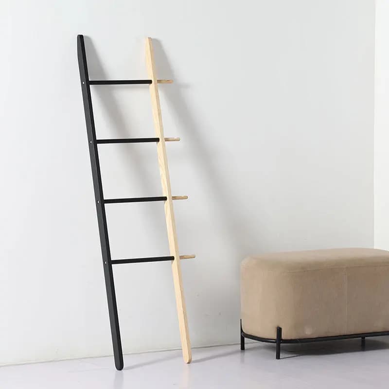 Nordic solid wood coat rack, floor hanger, bedroom clothes rack, simple wall, living room foyer creative hanger