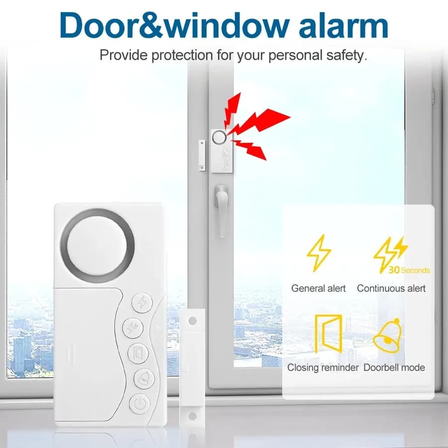 Allarme Wireless per porte e finestre sistema antifurto 108dB frigorifero per casa intelligente promemoria aperto campanello allarme sensore magnetico per porta