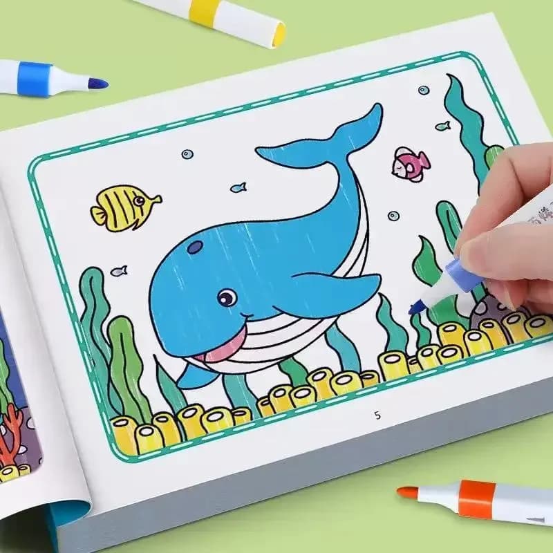 32-Page Kids Coloring & Drawing Book with Animal & Nature Themes Creative Birthday Gift for Ages 3-8 Years Old