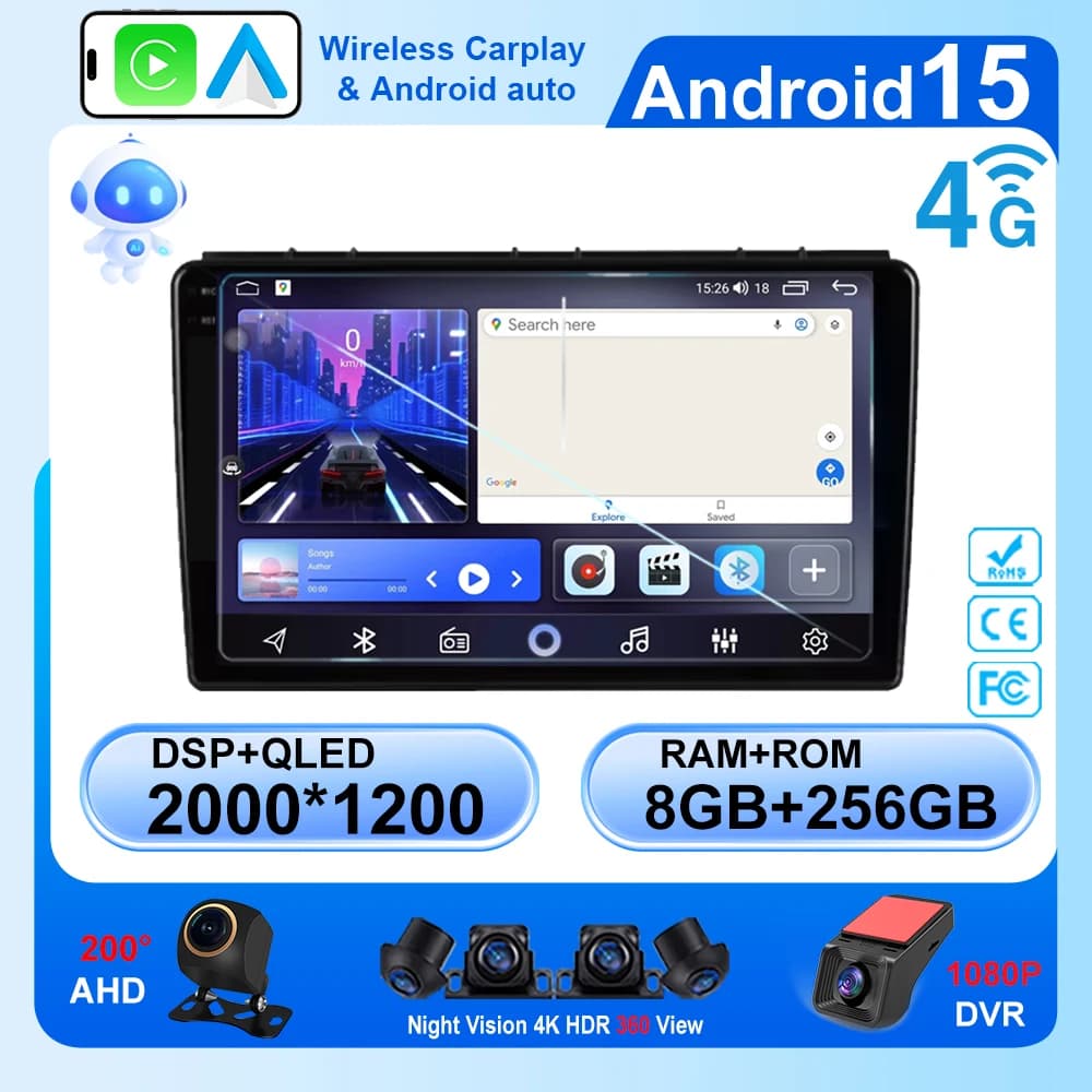 Autoradio Wireless Carplay Per Alfa Romeo Giulietta 940 2013 -2023 Android Auto GPS Lettore Video Multimediale 4G GPS NO 2DIN DVD