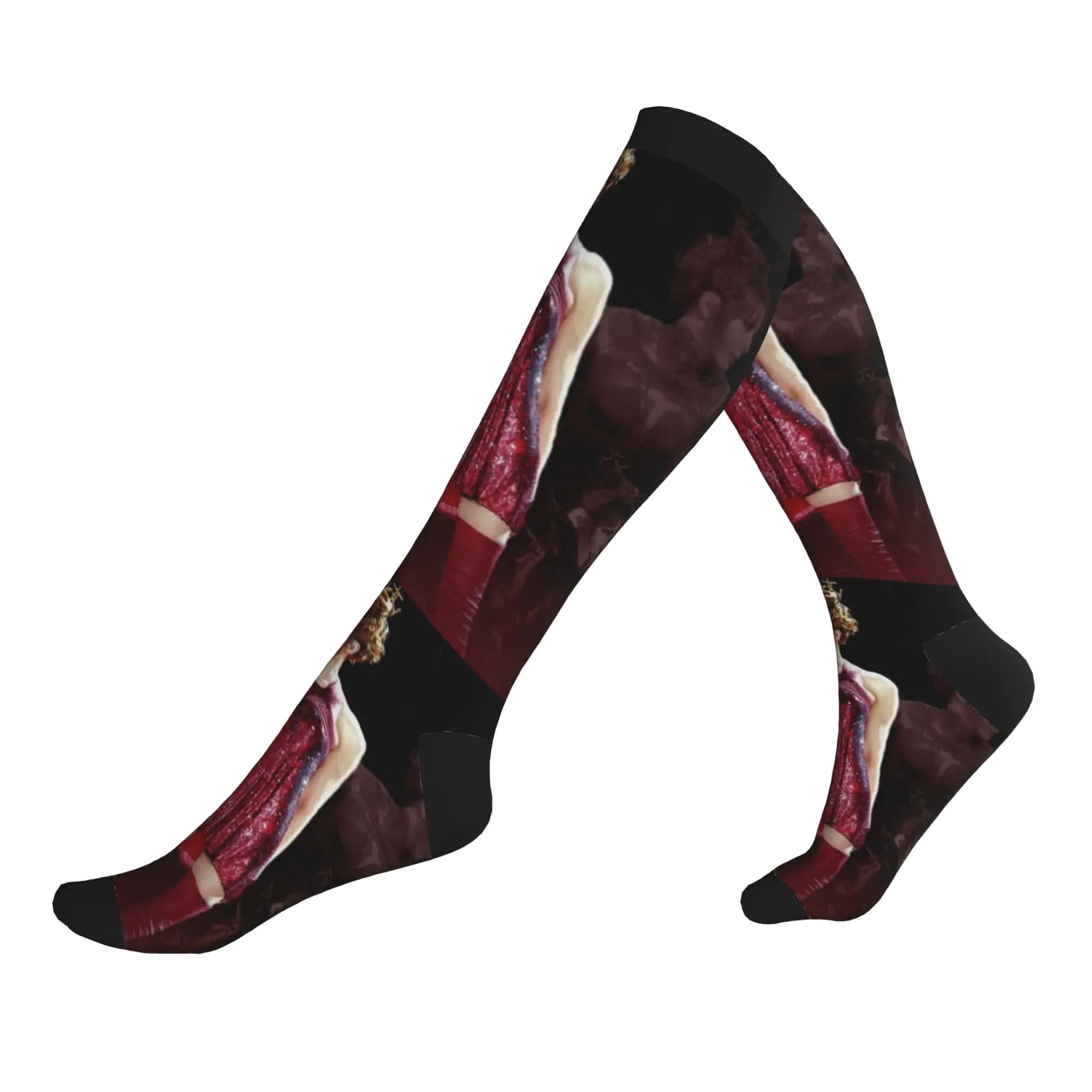 Fun Printed Mylene Farmer Socks for Women Men Stretchy Summer Autumn Winter French Singer Sports Compression Socks