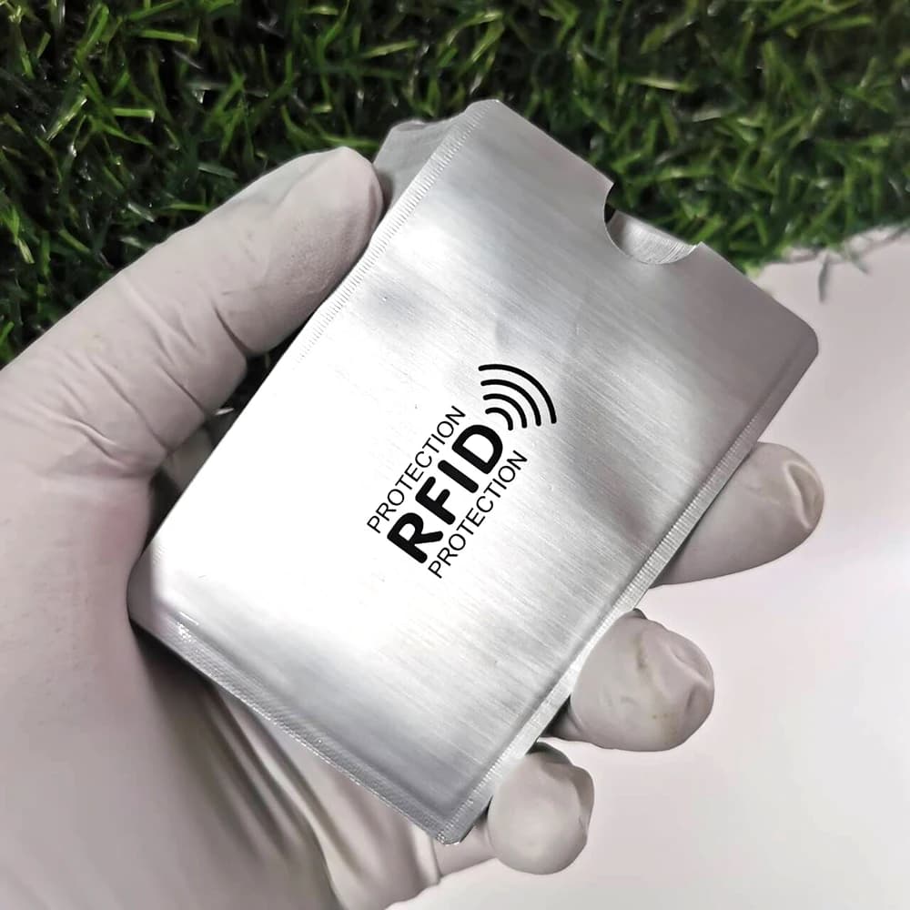 20 pezzi porta carte anti Rfid lettore di blocco NFC blocco ID porta carte di credito custodia protettiva custodia per carte di credito in metallo alluminio