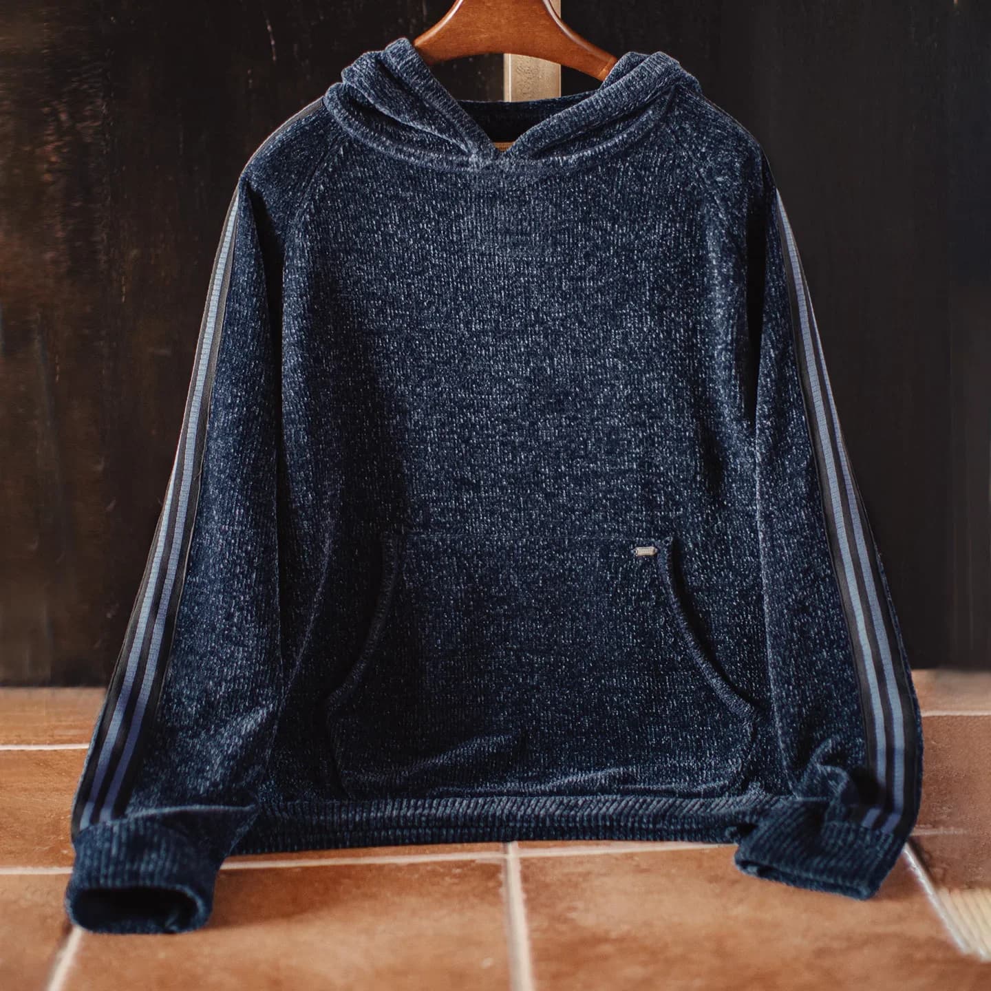 Maden Felpa con cappuccio da uomo in velluto a coste di ciniglia, pullover caldo e spesso, maglione lavorato a maglia, morbido pile, accogliente, casual, con cappuccio, autunno inverno