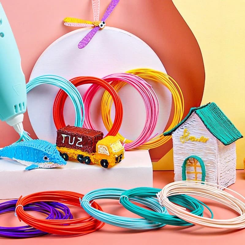 1.75mm PLA 3D Printing Pen Filament 5m/Roll 10/20 Colors DIY 3D Printer Drawing Consumables 3D Pen Supplies PLA Printing Wire