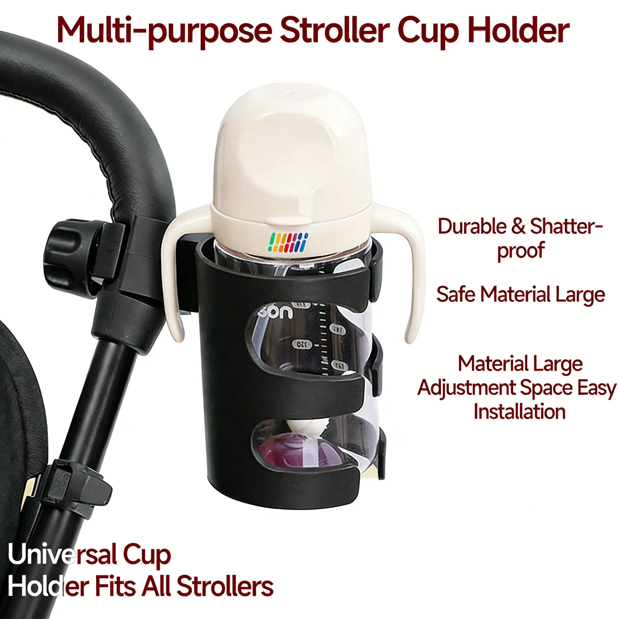 Baby Stroller Cup Holder Bicycle Kettle Holder Universal Cup Holder Outdoor Electric Scooter Bicycle Riding Cup Holder