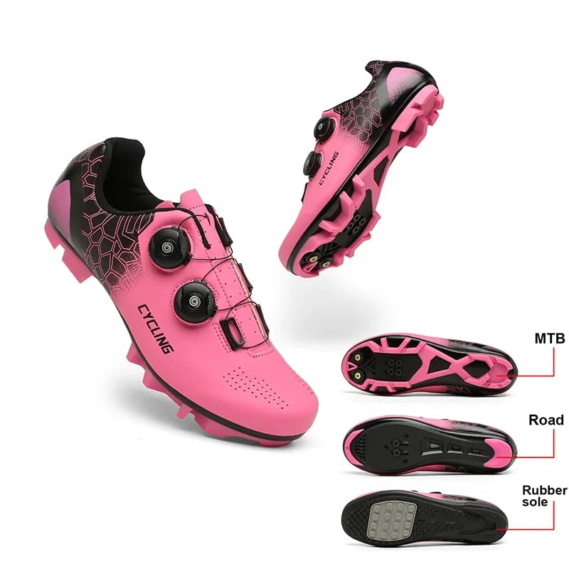 Nuove scarpe da ciclismo su strada da uomo e da donna Scarpe da corsa per biciclette autobloccanti da competizione Clip Scarpe da ciclismo per mountain bike