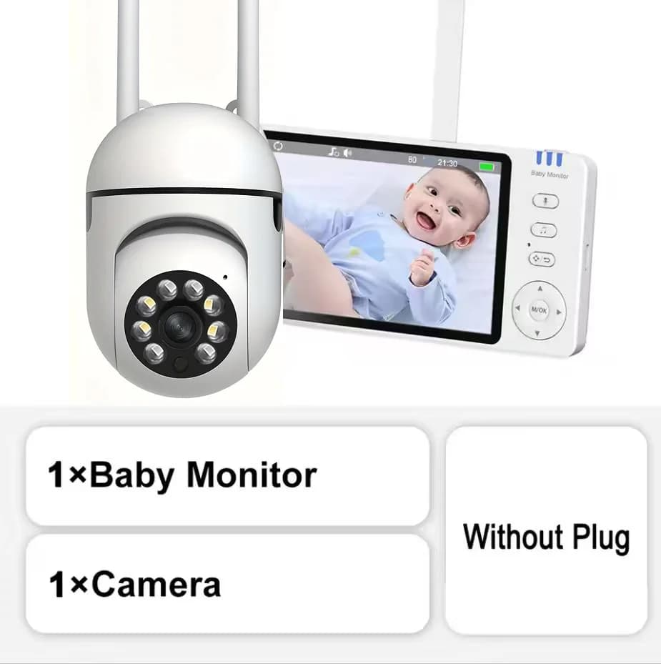 Telecamera di sicurezza wireless 1080P HD per interni/esterni, visione notturna a colori, audio bidirezionale, 360° ° Pan/Tilt/Zoom