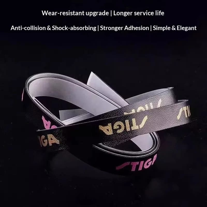 STIGA Ping Pong Edge Tape Wear Resistant Anti-fouling Protection PU Ping Pong Edge Protector Pink Gold