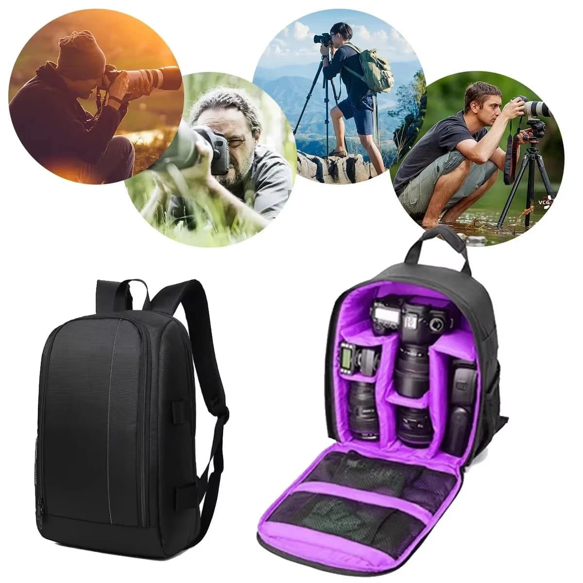 Outdoor Camera Backpack Video Digital Shoulder Camera Bag Waterproof Photo Knapsack Case DSLR For Canon For Nikon For Sony