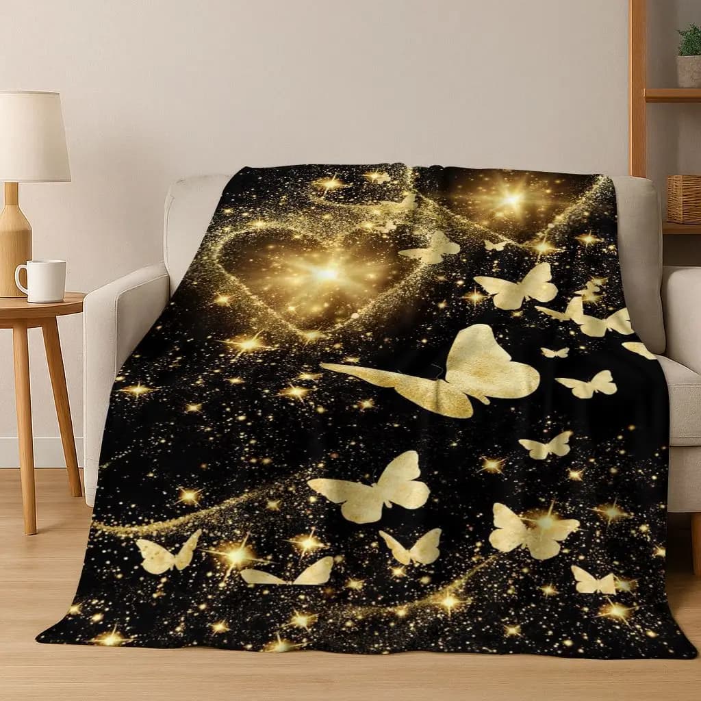26 Style Dream Butterfly Flower Cartoon Coperta di flanella, accogliente e morbida coperta per la casa, camera da letto, divano letto, copertura da picnic, regalo per bambini