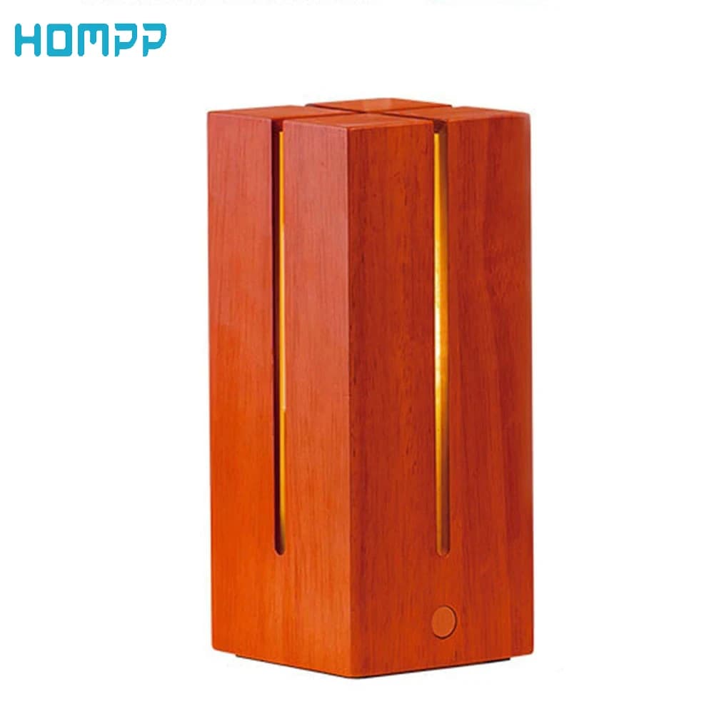 Diffusore di aromi in legno massello Umidificatore spray Luce notturna silenziosa per uso domestico Macchina per aromaterapia in legno Senza acqua in stile cinese