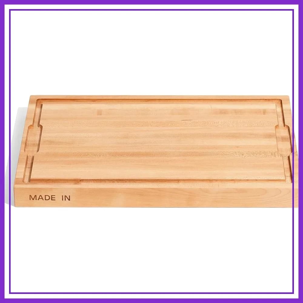 Tagliere in Legno d'Acero con Manici Laterali 17.75x11.75