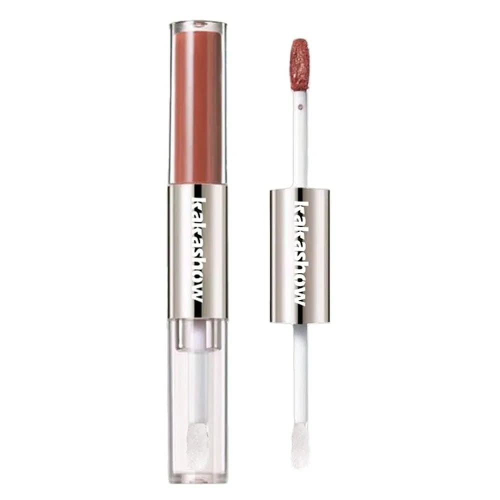 Sexy Water Crystal Double Head Lip Gloss Long Lasting Non Stick Liquid Lipstick Moisturizing Mirror Red Lip Tint Women Cosmetic