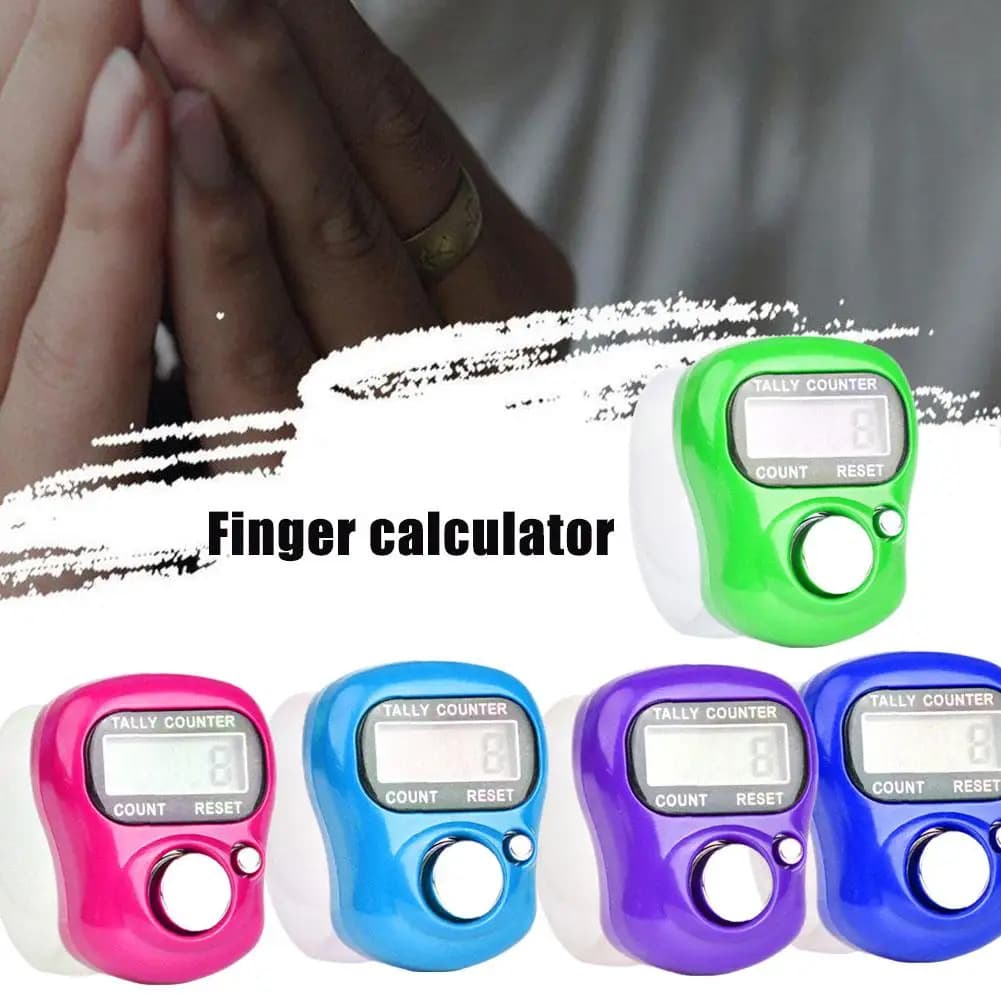 Contatore di punti digitali elettronico LCD con contatore di punti in plastica per cucire strumento di tessitura a maglia Mini contatore di punti