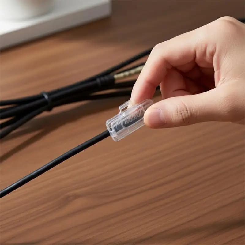 100pcs Cable Label Tag Box Transparent Plastic Cable Tie Marker Wire Identification Holder