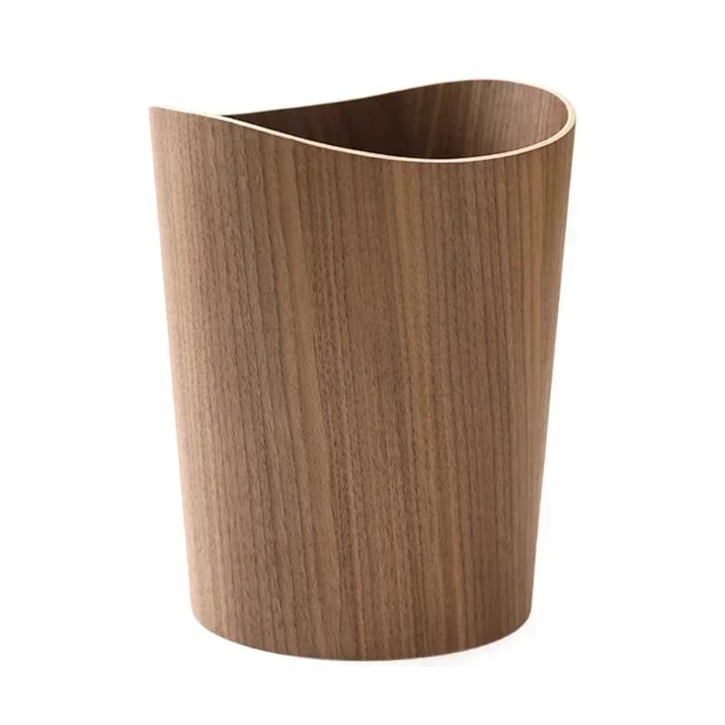 Home Bucket Garbage Bin Creative Storage Wooden Trash Can Hotel Living Room Office Wastebasket Cans Nordic Recycling Bin