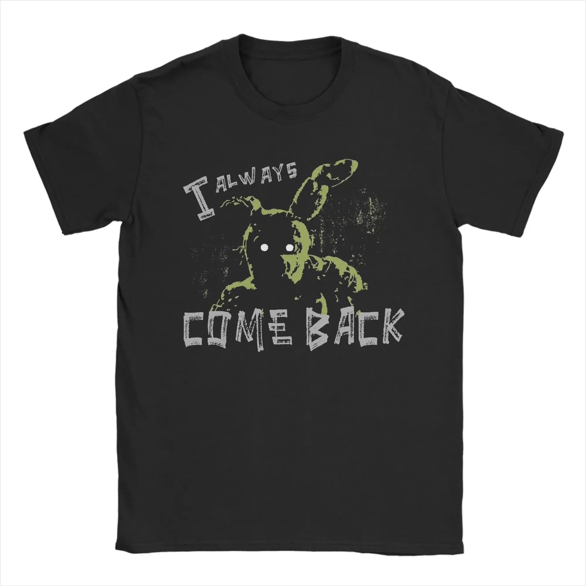 Men's Springtrap FNAF Five Nights at Freddy's T-Shirt Cotton Summer Wear, Vintage Short Sleeve Crew Neck Loose T-shirts