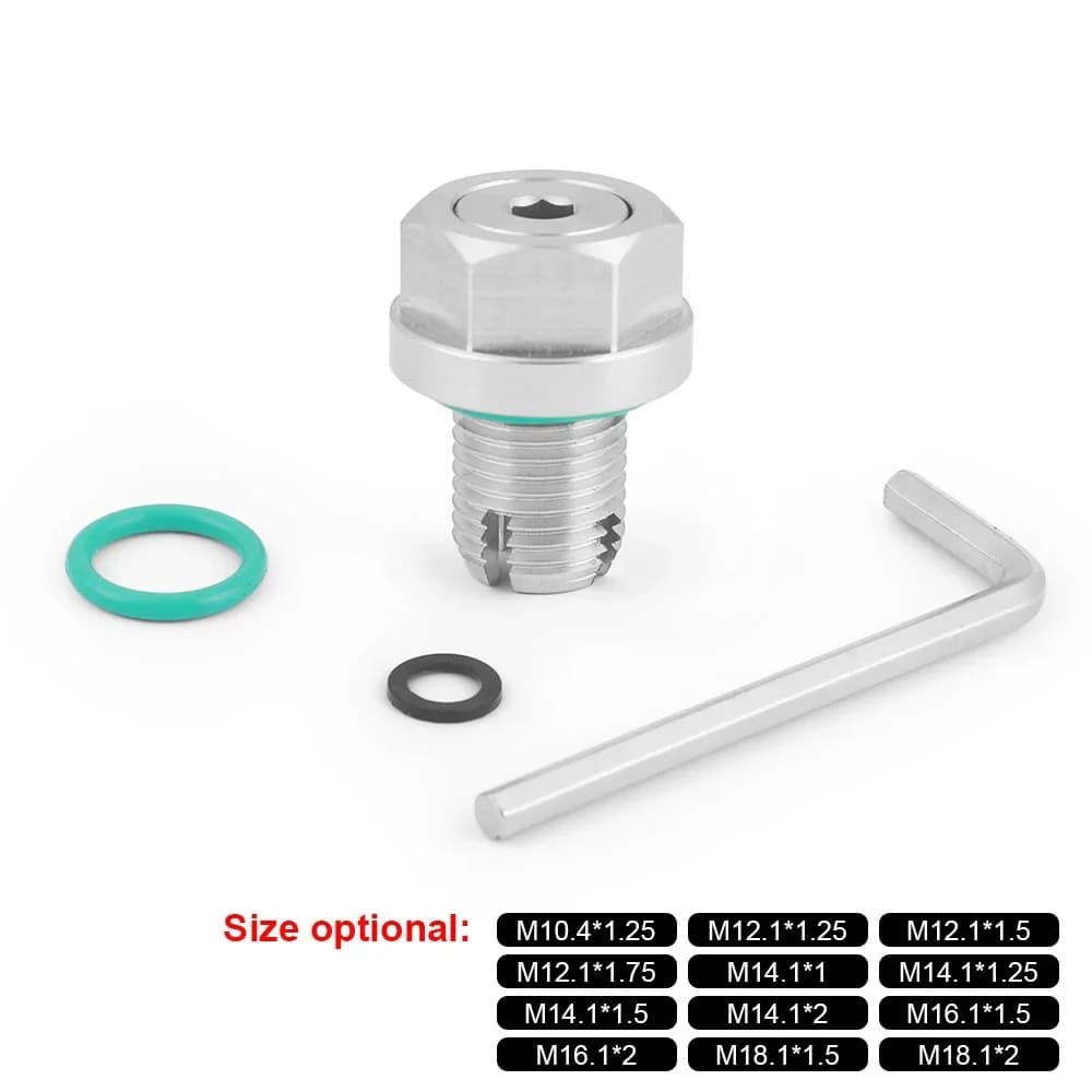 Oversize Piggyback Oil Drain Plug, Stainless Steel Self Tapping Oil Pan Thread Repair Kit